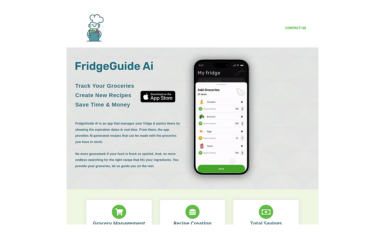 Fridgeguide ai screenshot