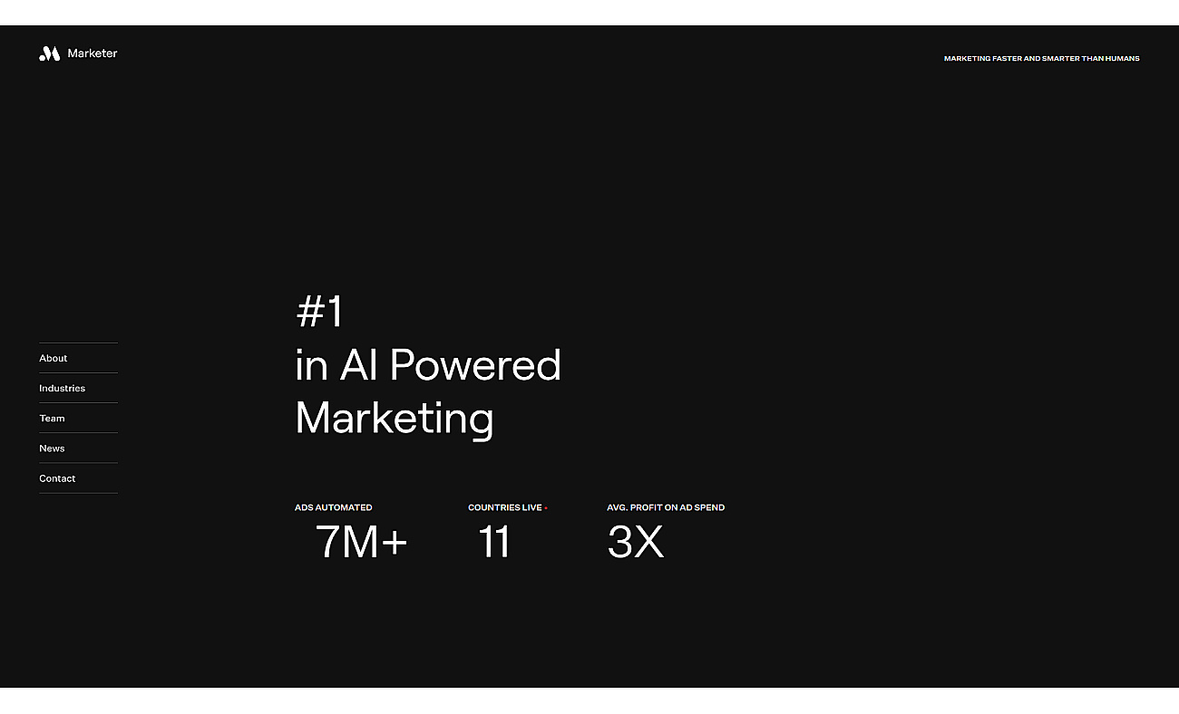 Marketer screenshot