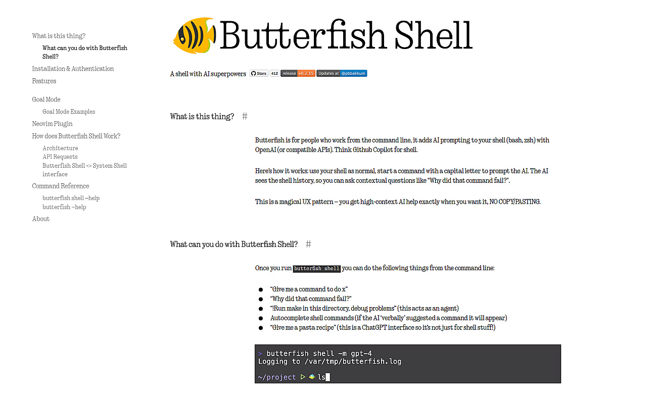 Butterfish Shell screenshot