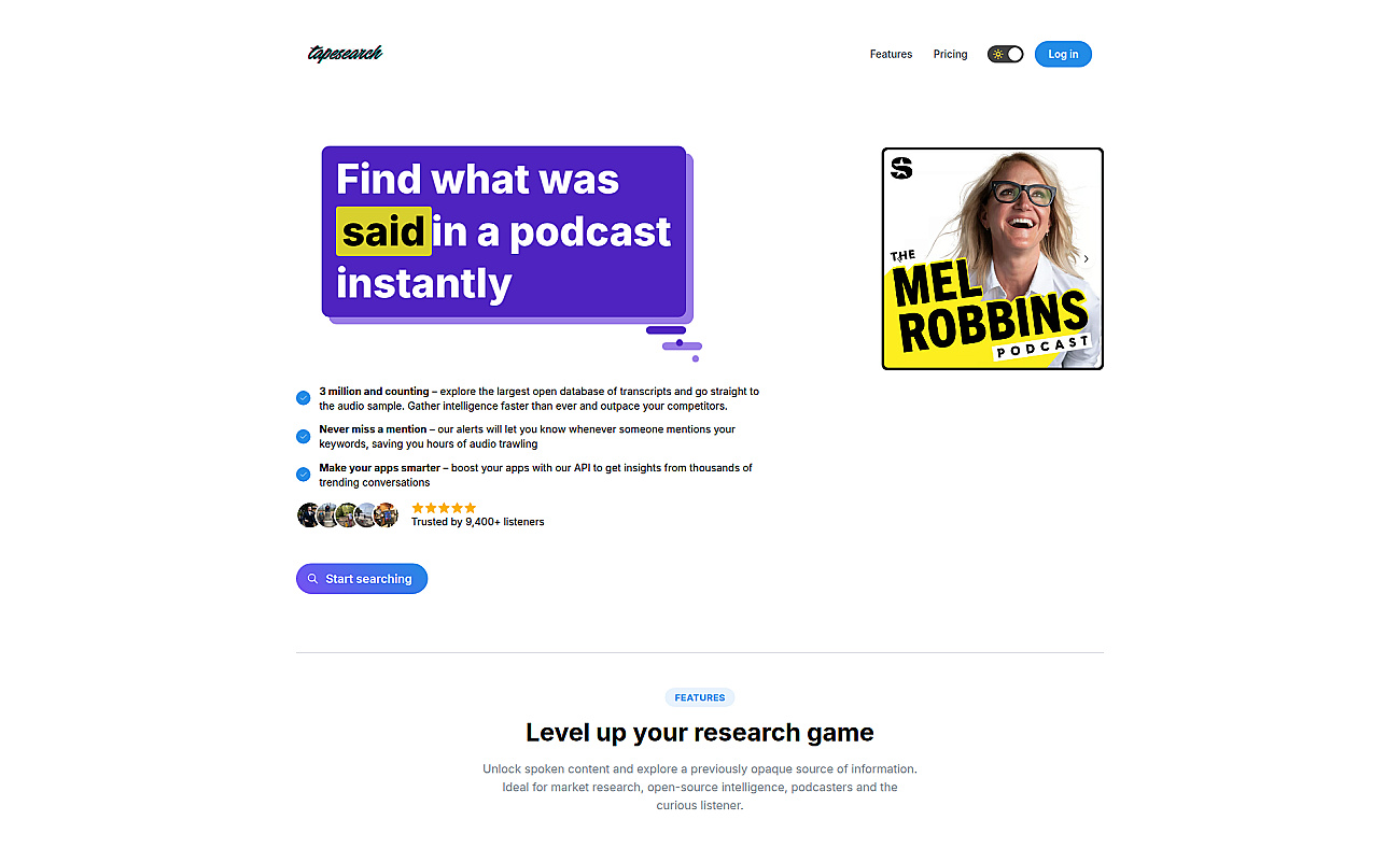 Tapesearch screenshot