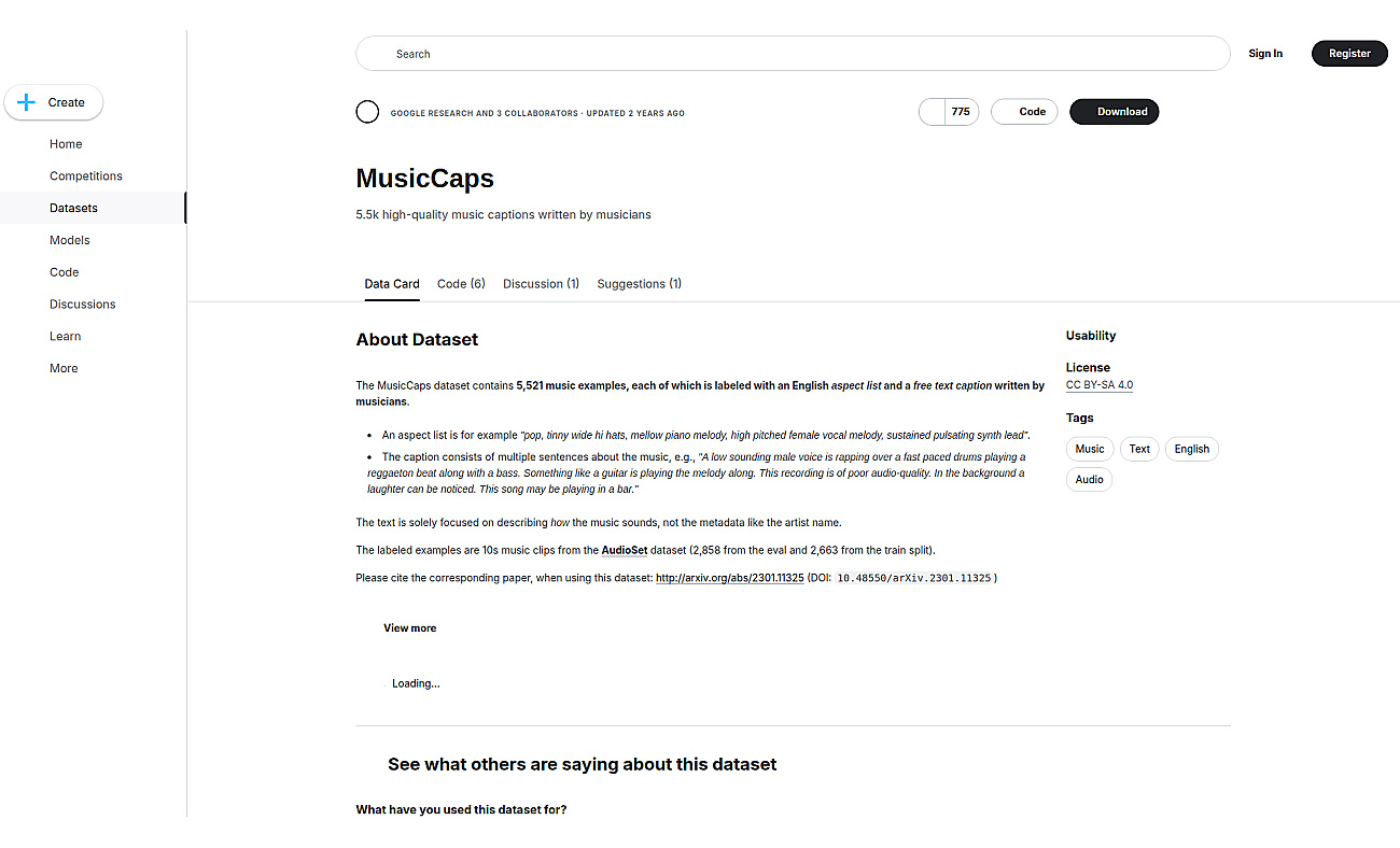 MusicLM by Google screenshot