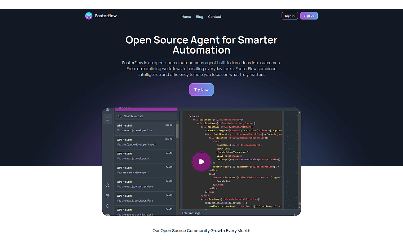 FosterFlow screenshot