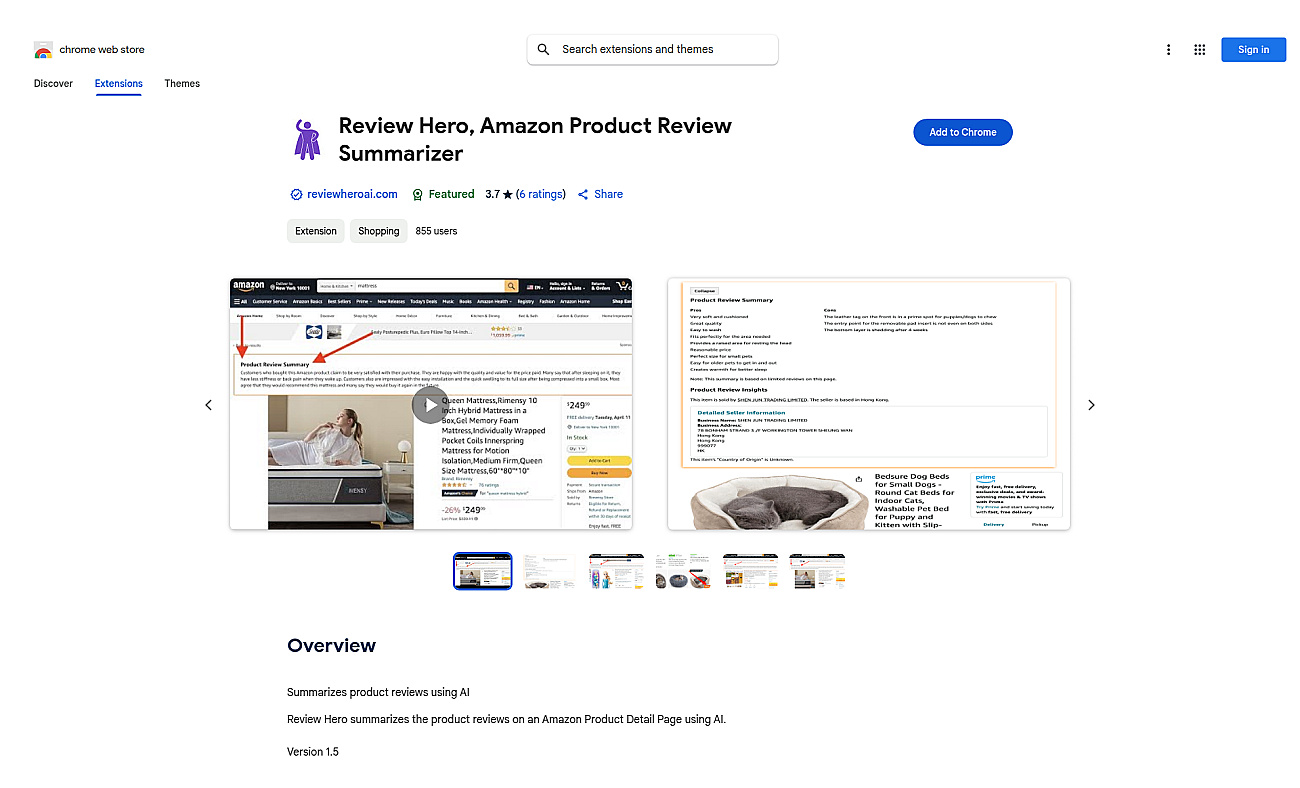 Review Hero screenshot