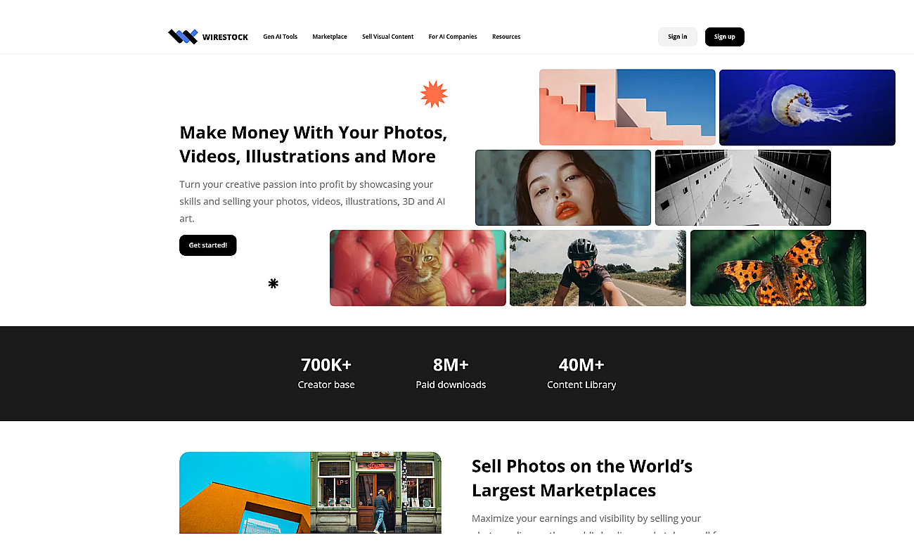 Wirestock screenshot