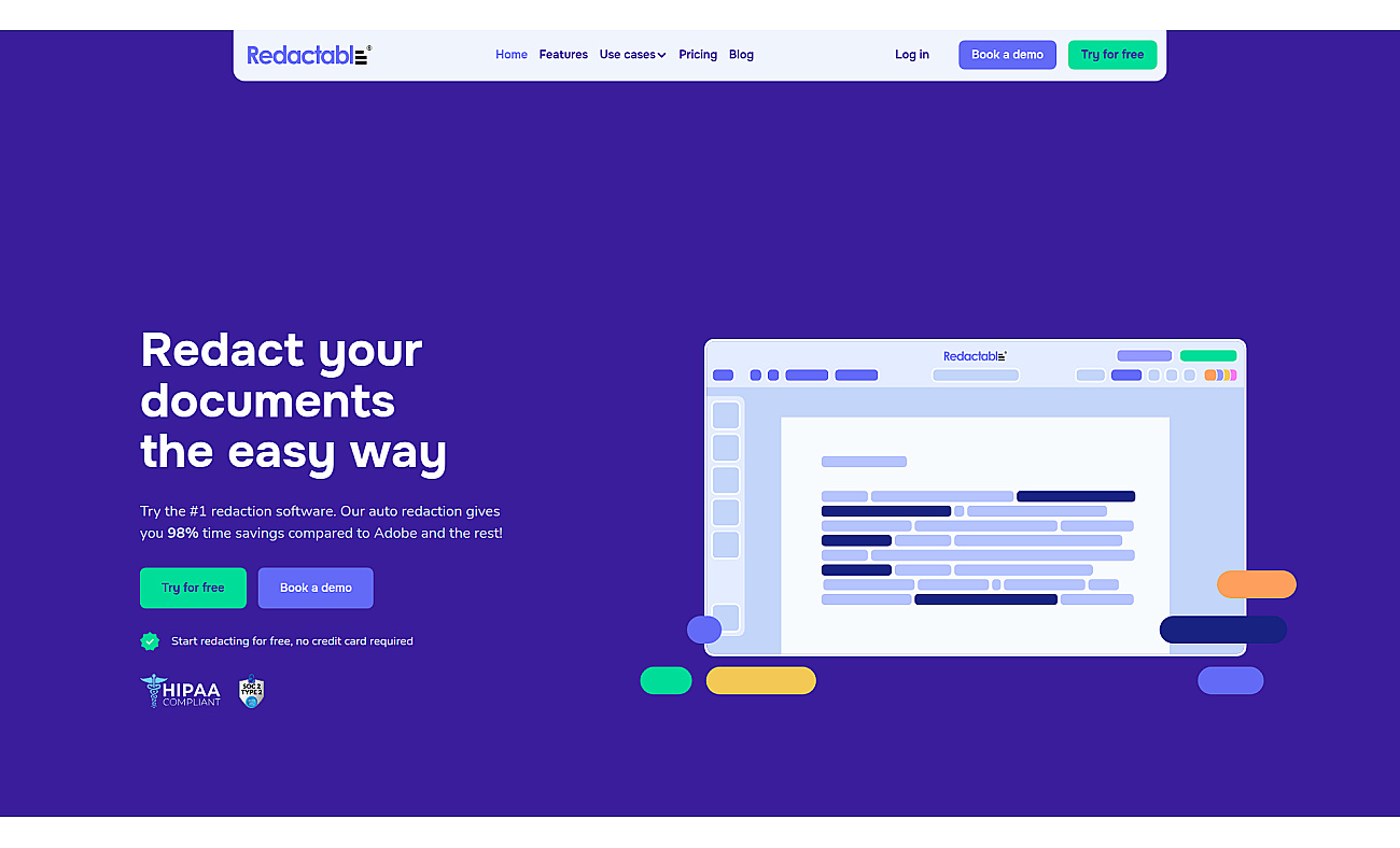 Redactable screenshot