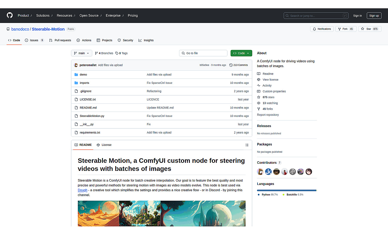 Steerable Motion screenshot