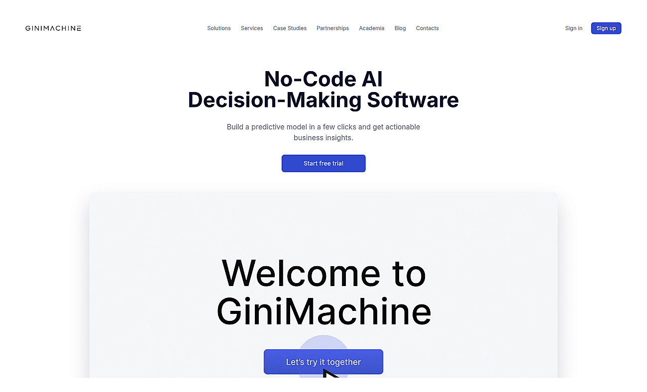 GiniMachine screenshot