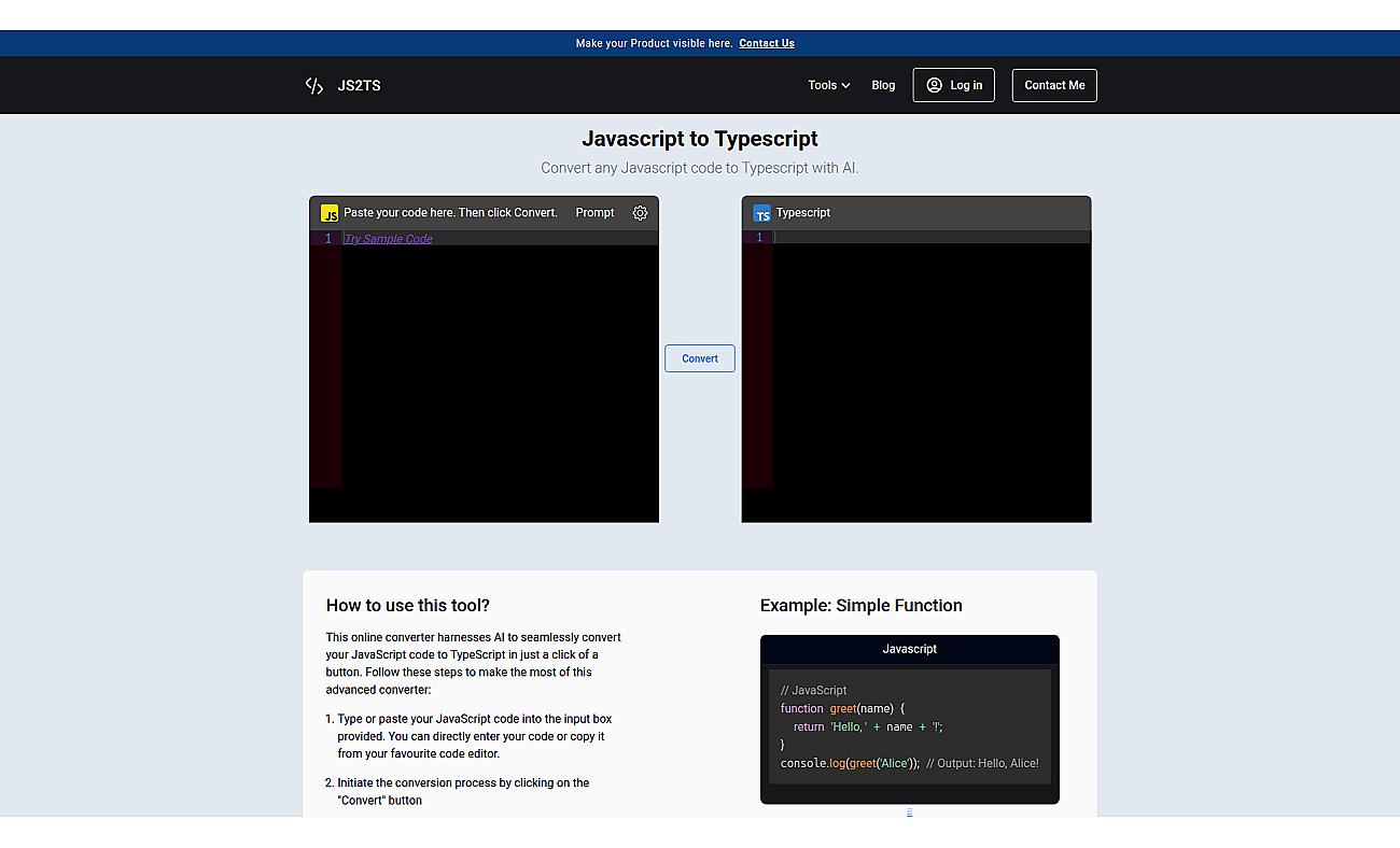 JS2TS screenshot