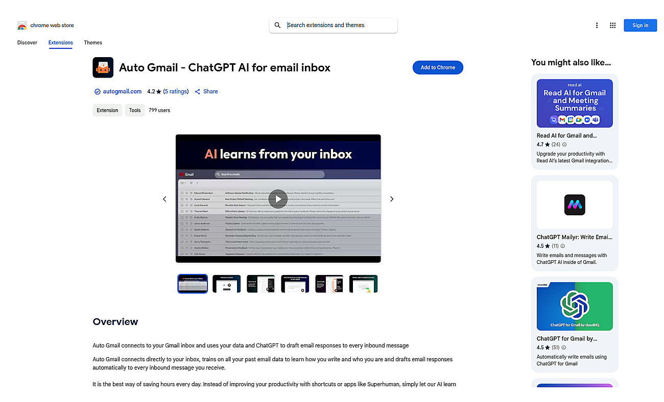 Auto Gmail screenshot
