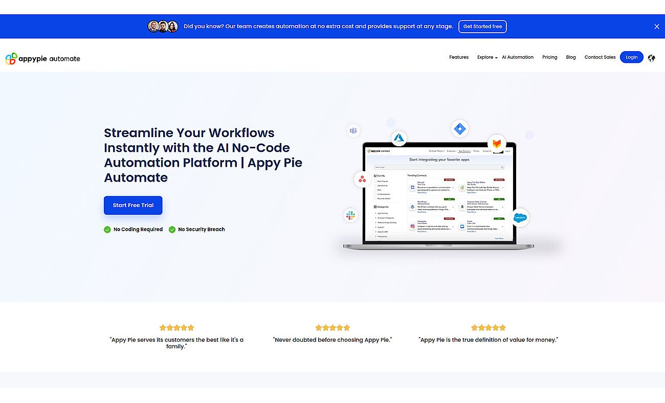 Appy Pie Connect screenshot