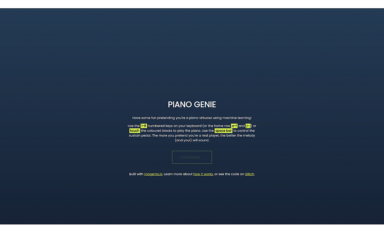 Piano Genie screenshot
