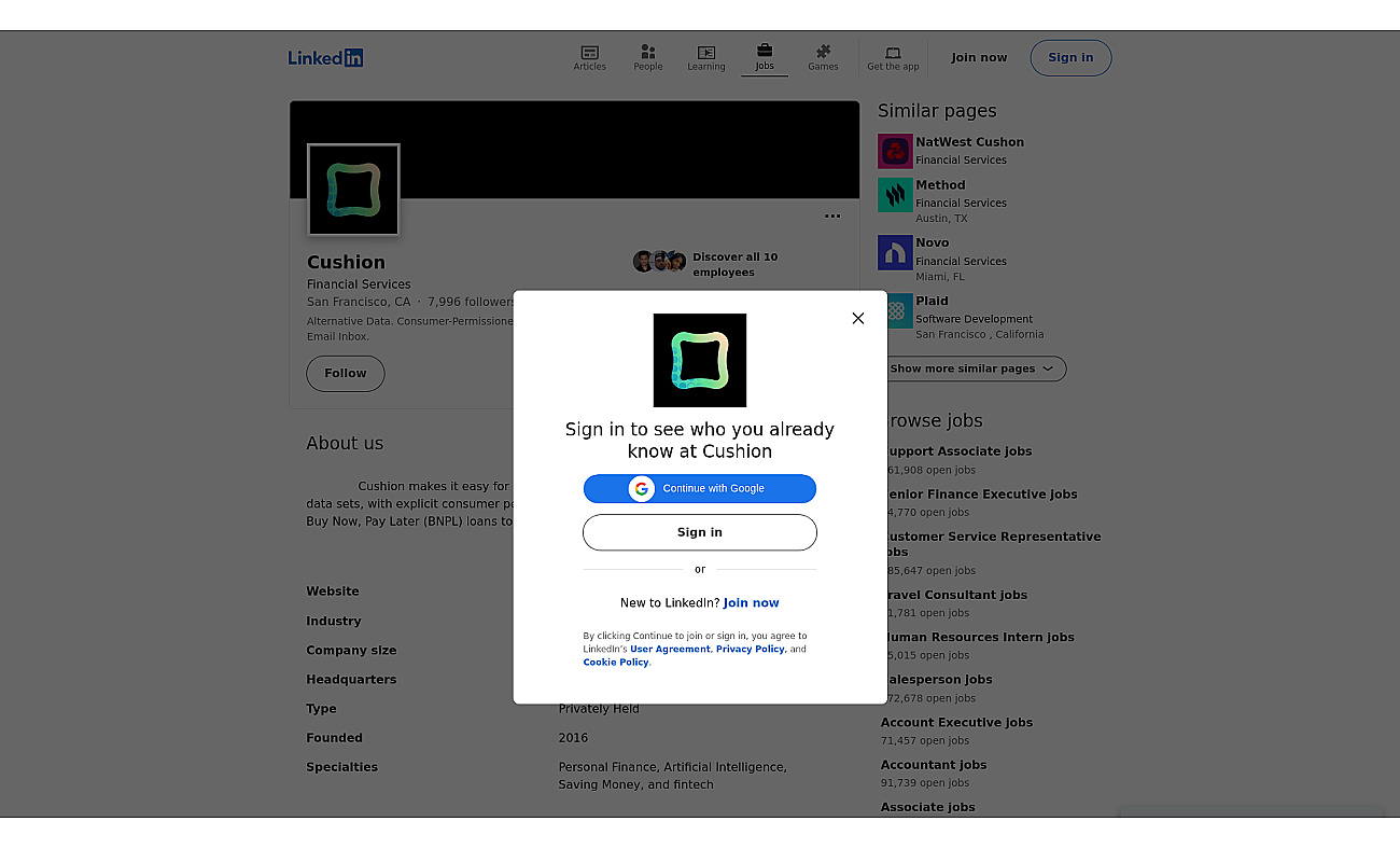 Cushion screenshot