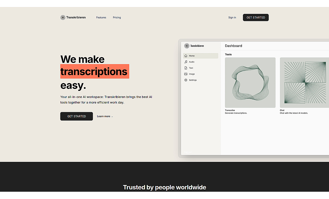 Transkribieren screenshot