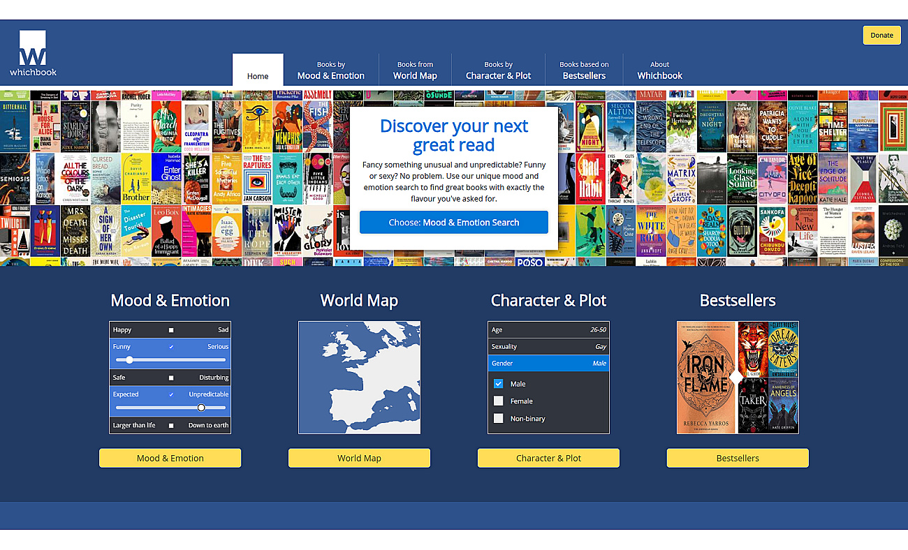 Whichbook screenshot