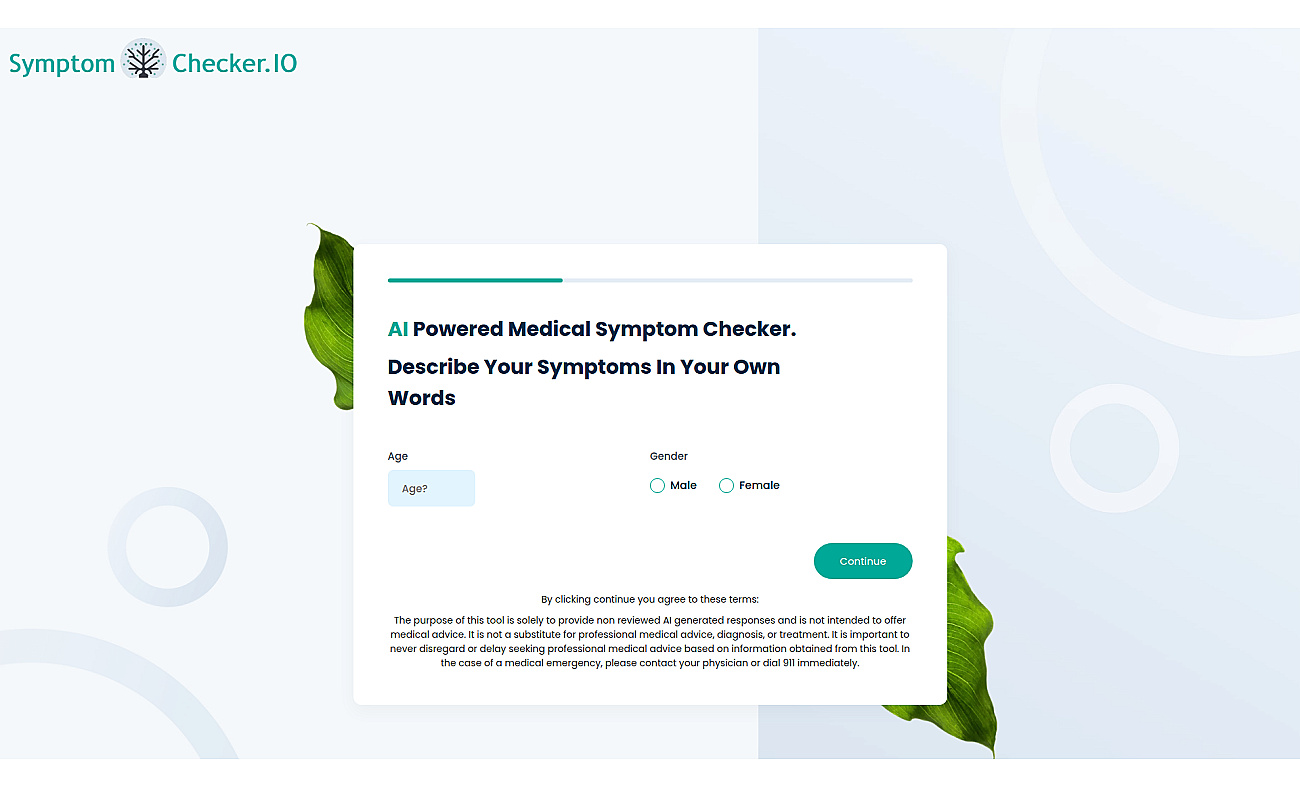 Symptomchecker screenshot