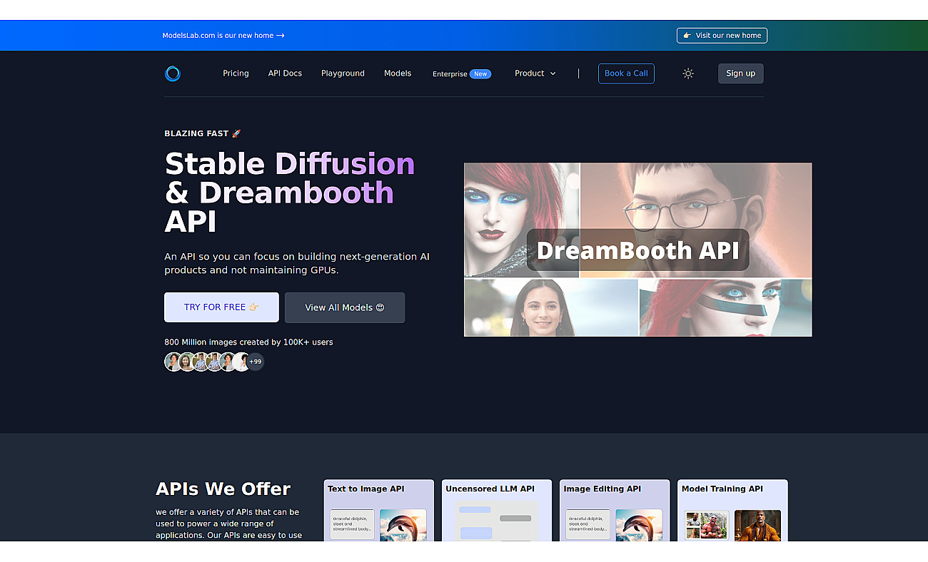 stablediffusion api screenshot