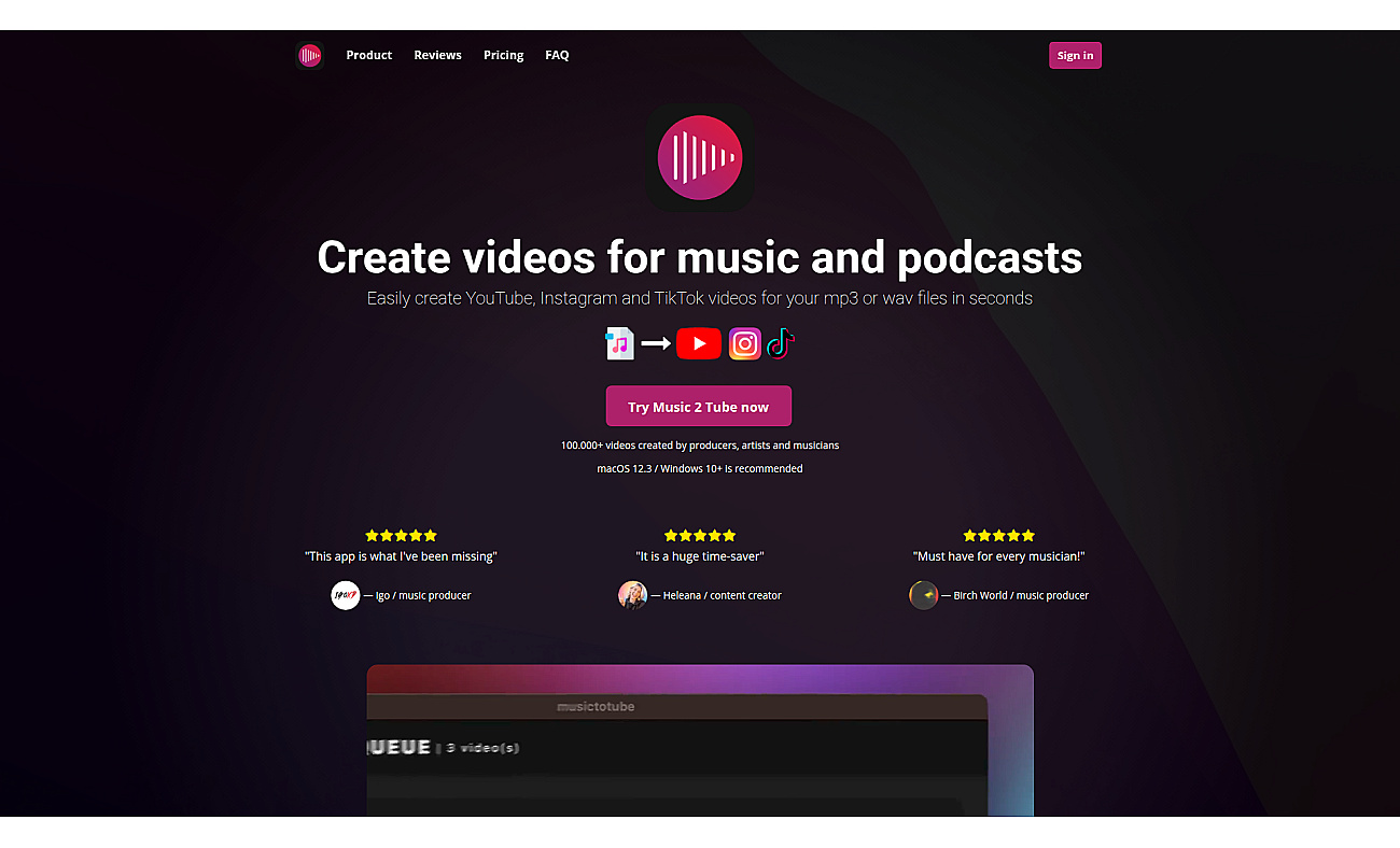 Music 2 Tube screenshot
