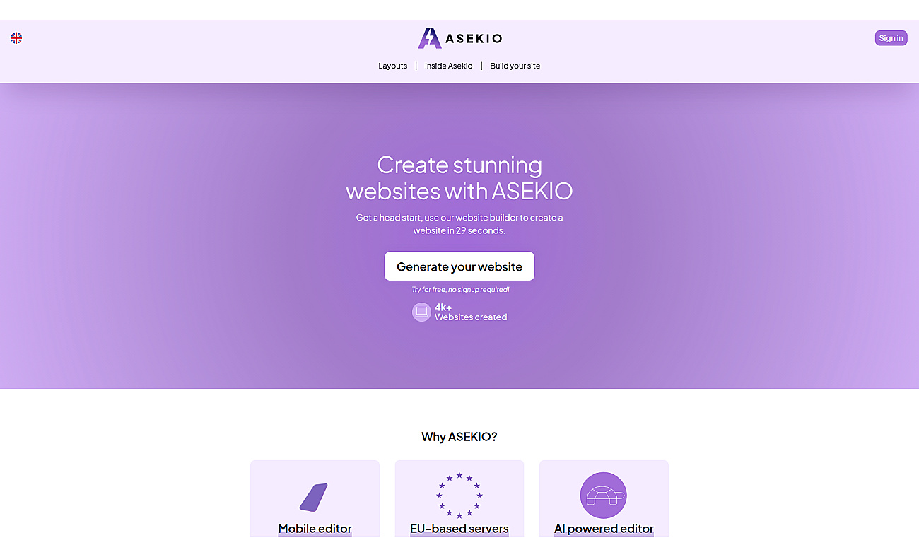 Asekio screenshot