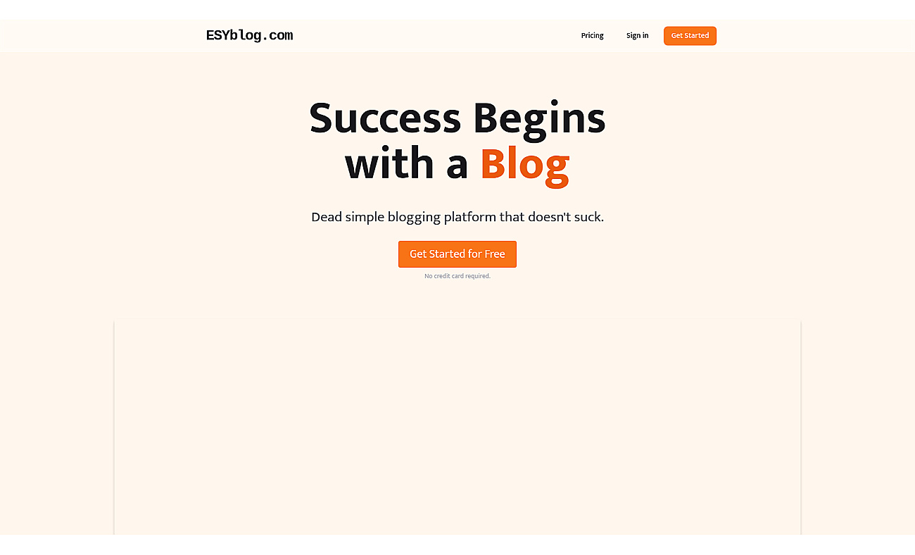 Esyblog screenshot
