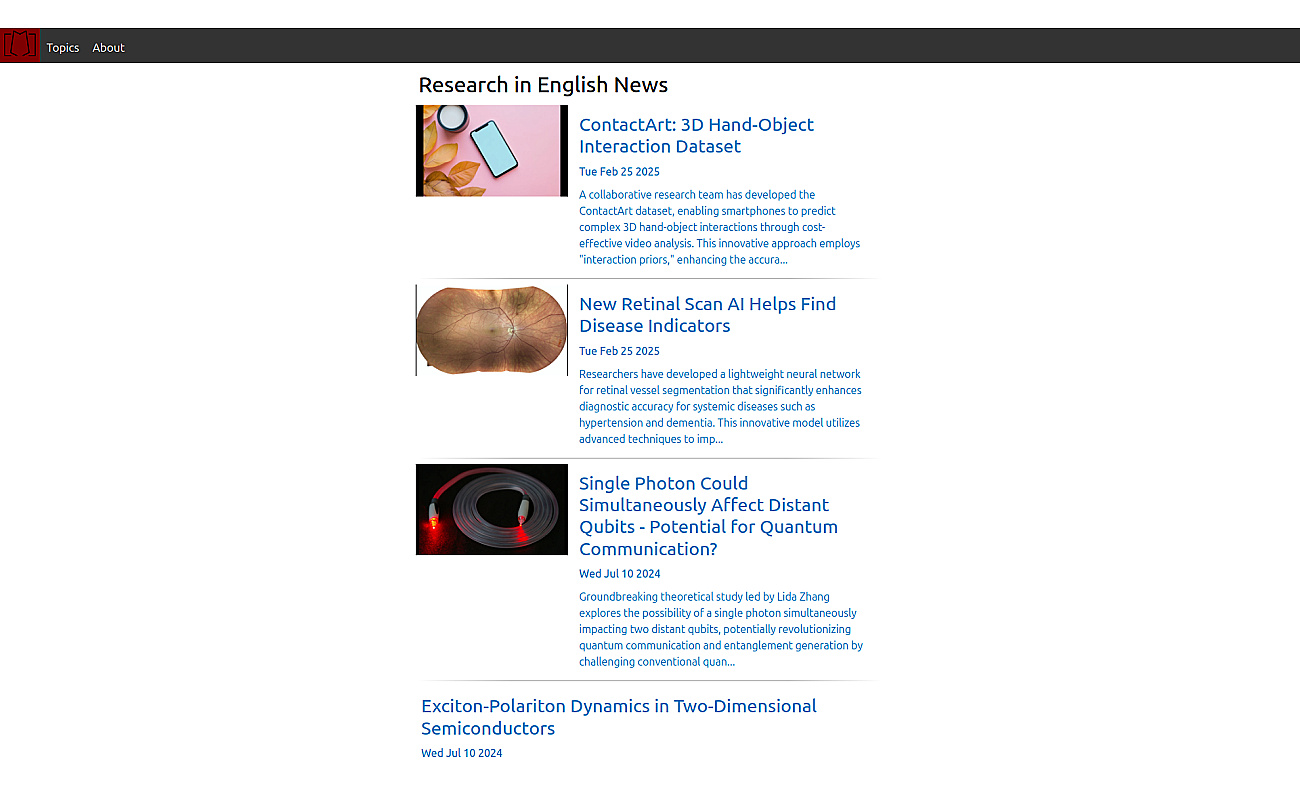 Research in English screenshot