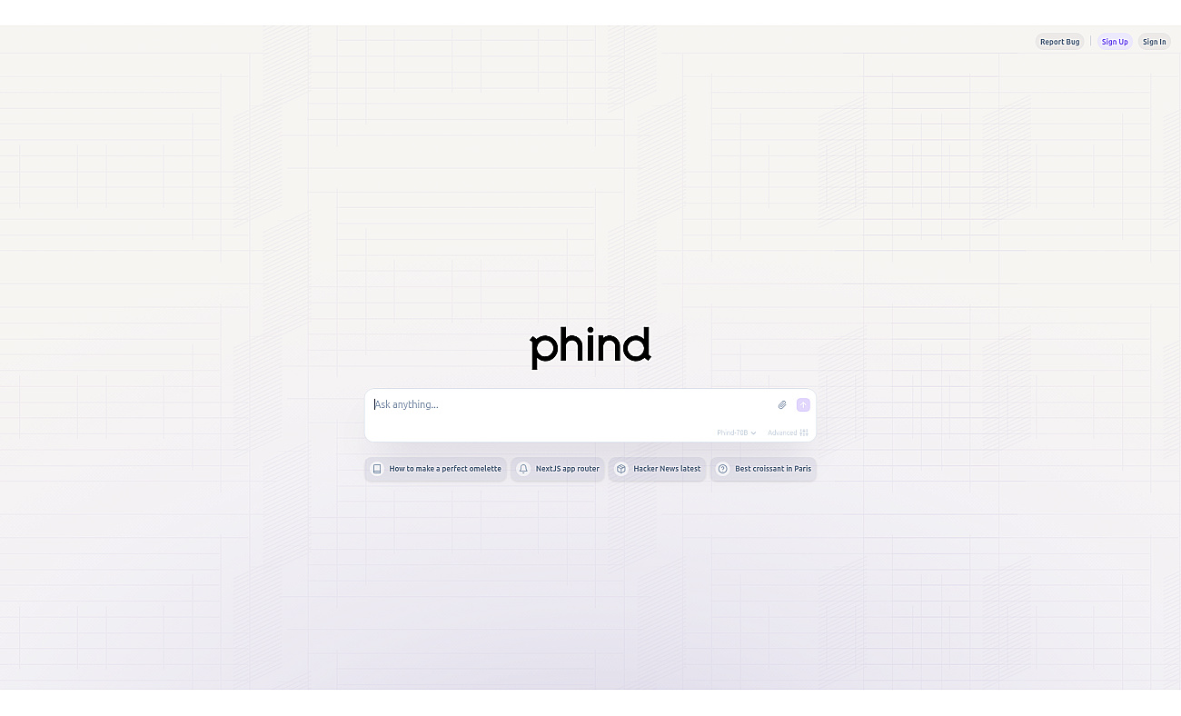 Phind screenshot