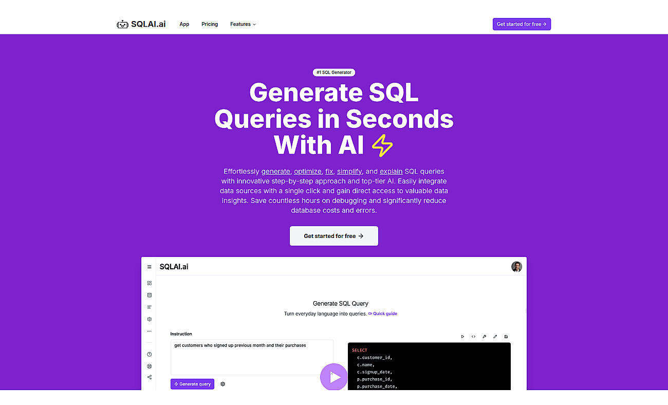 SQLAI screenshot