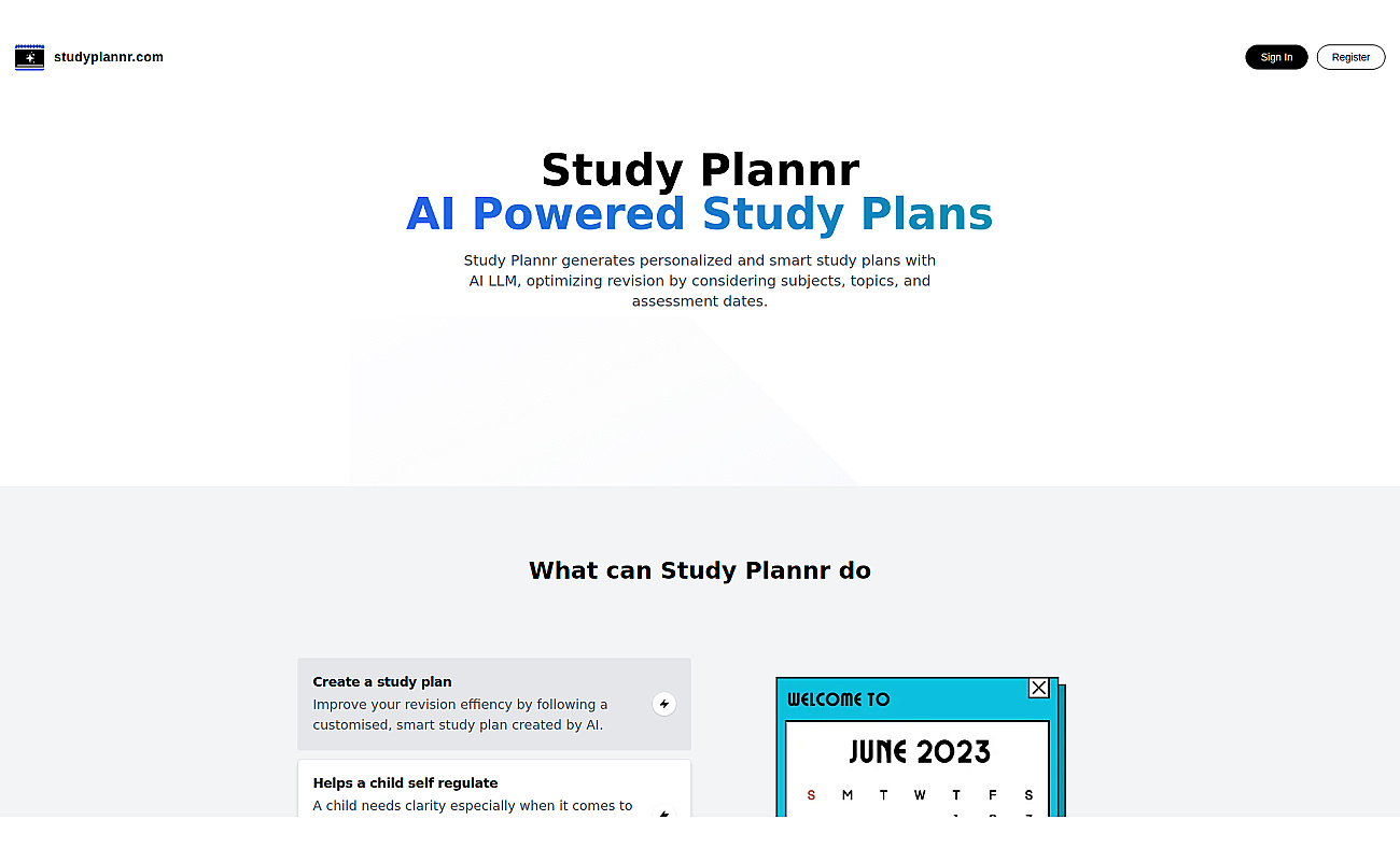StudyPlannr screenshot