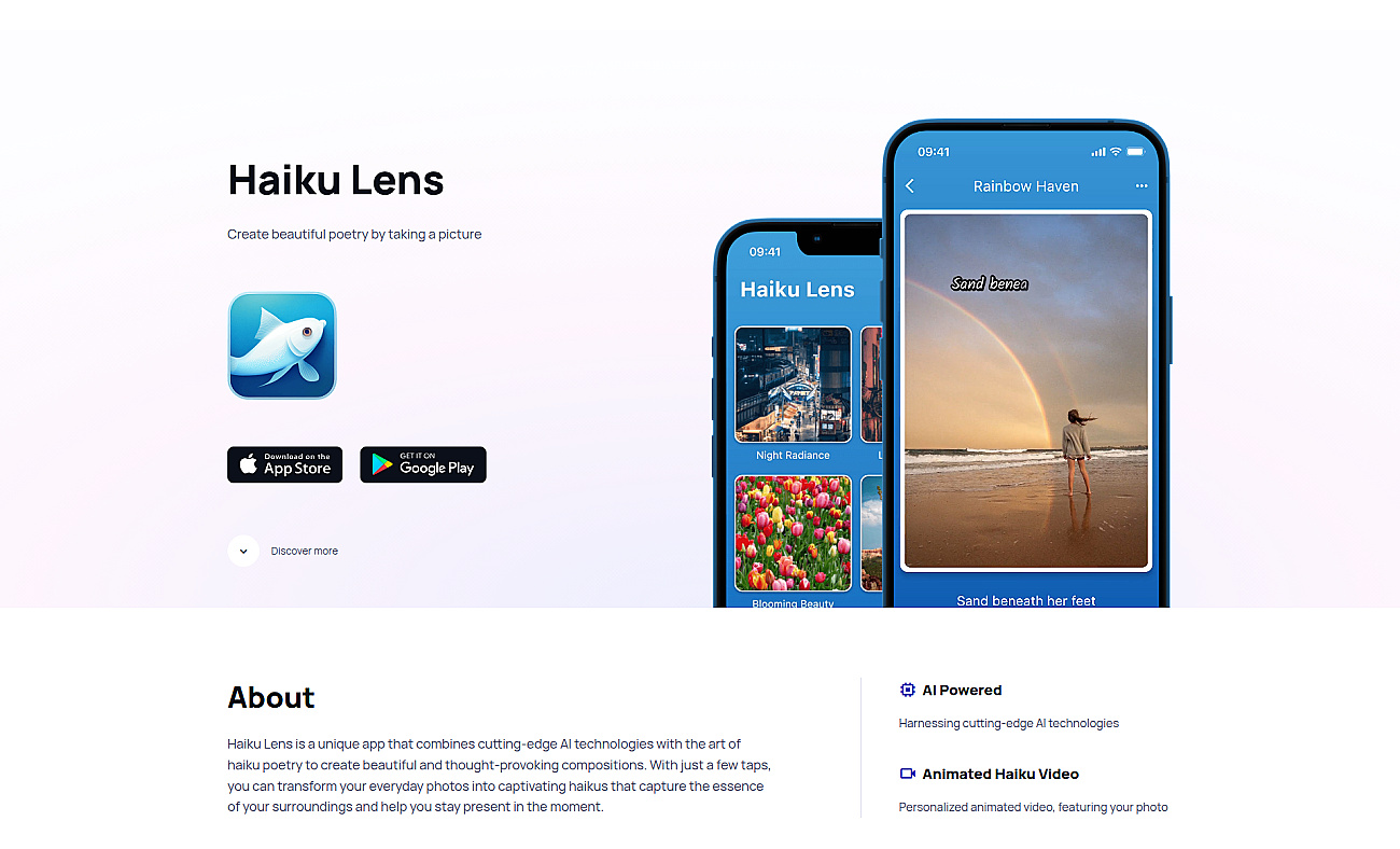 Haiku Lens screenshot