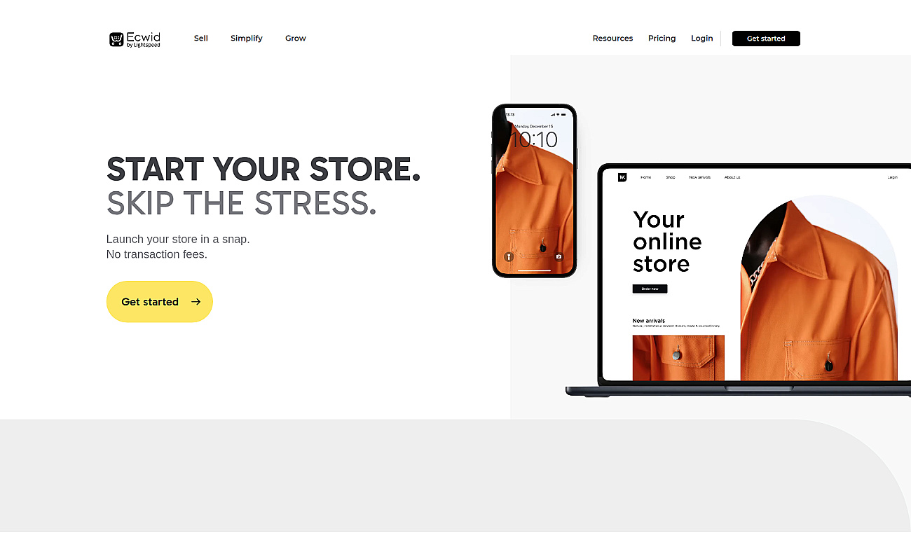 Ecwid screenshot