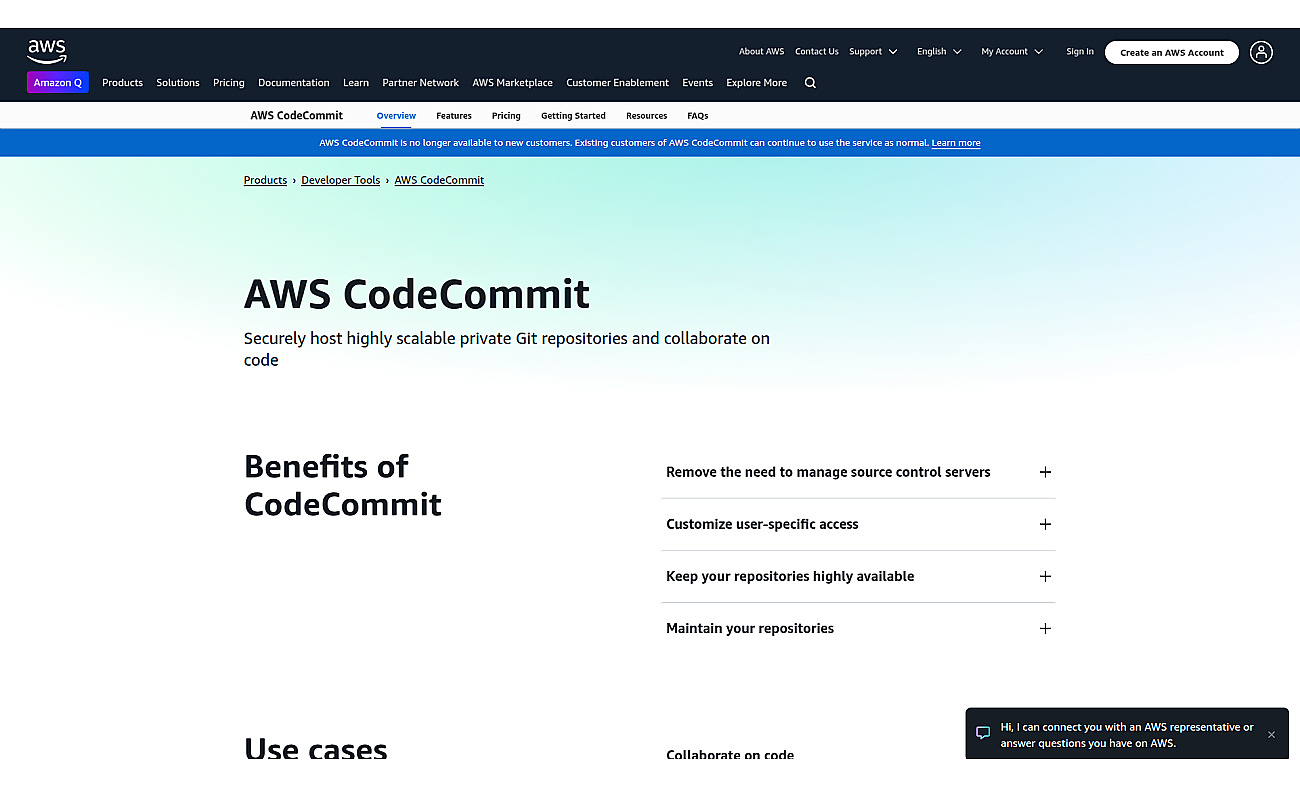 CodeCommit screenshot