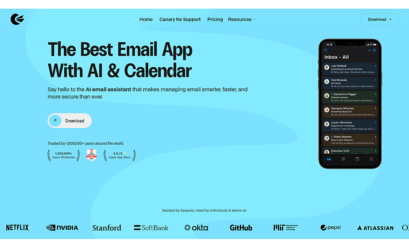 Canary Mail screenshot