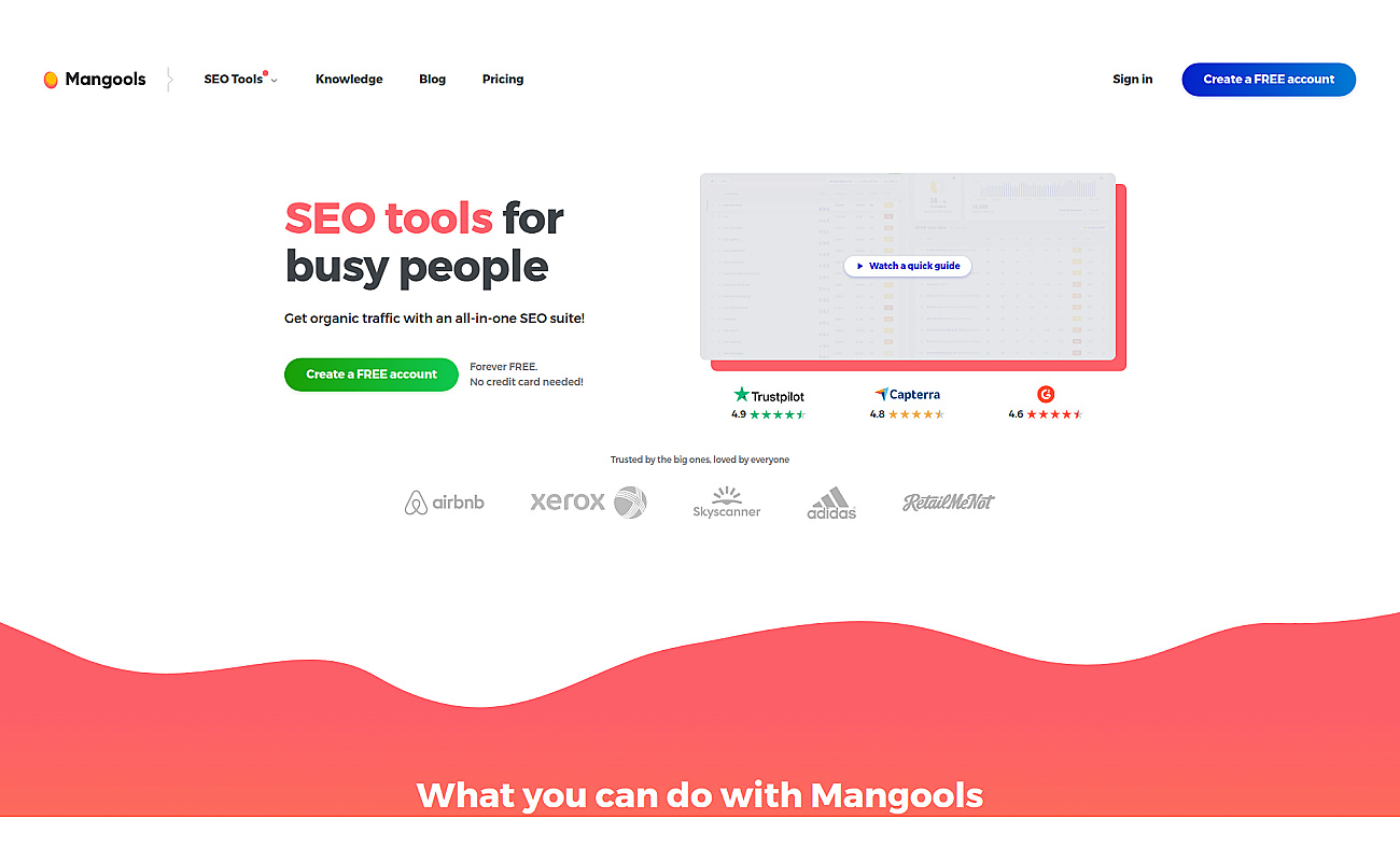 Mangools screenshot