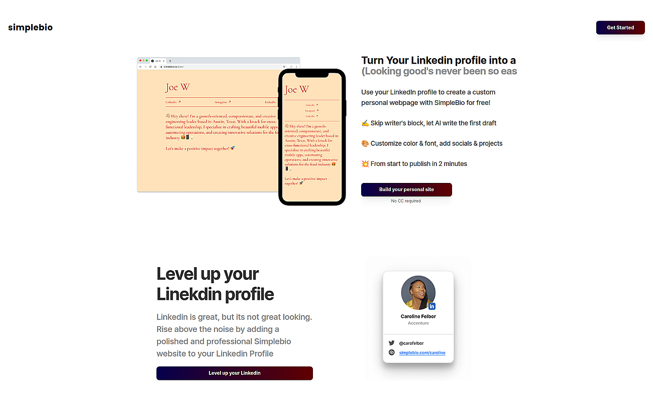 Simplebio screenshot