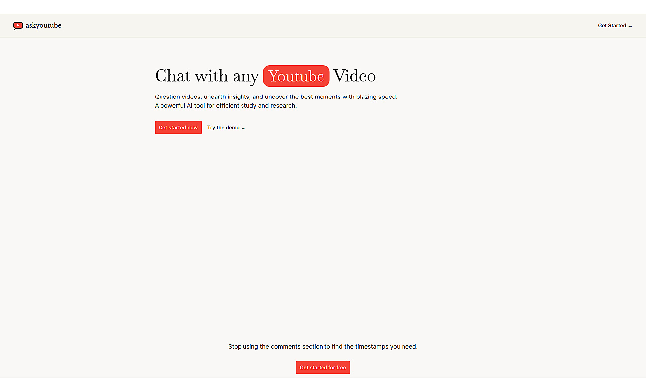 Ask Youtube screenshot