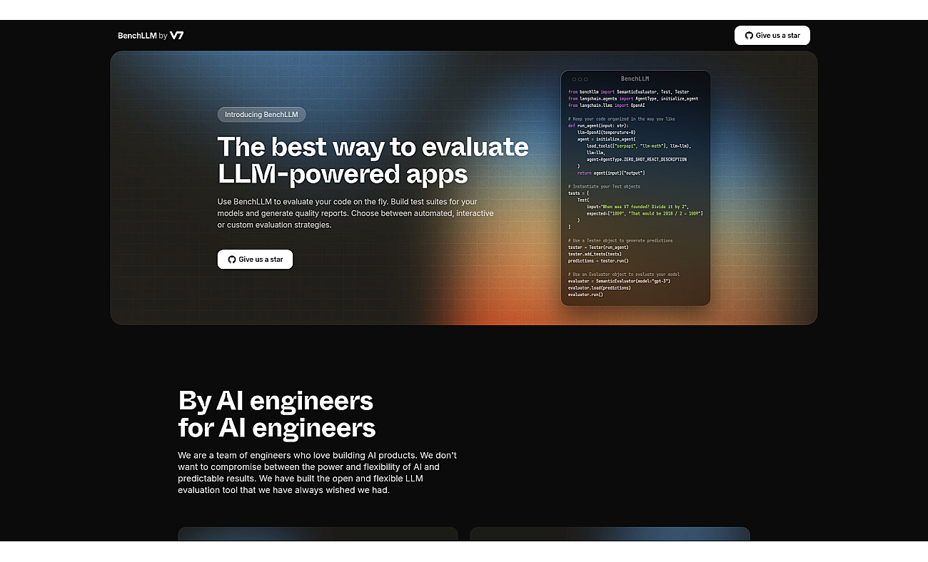 BenchLLM screenshot