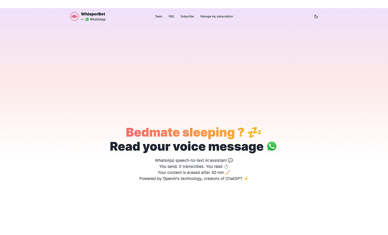 WhisperBot screenshot