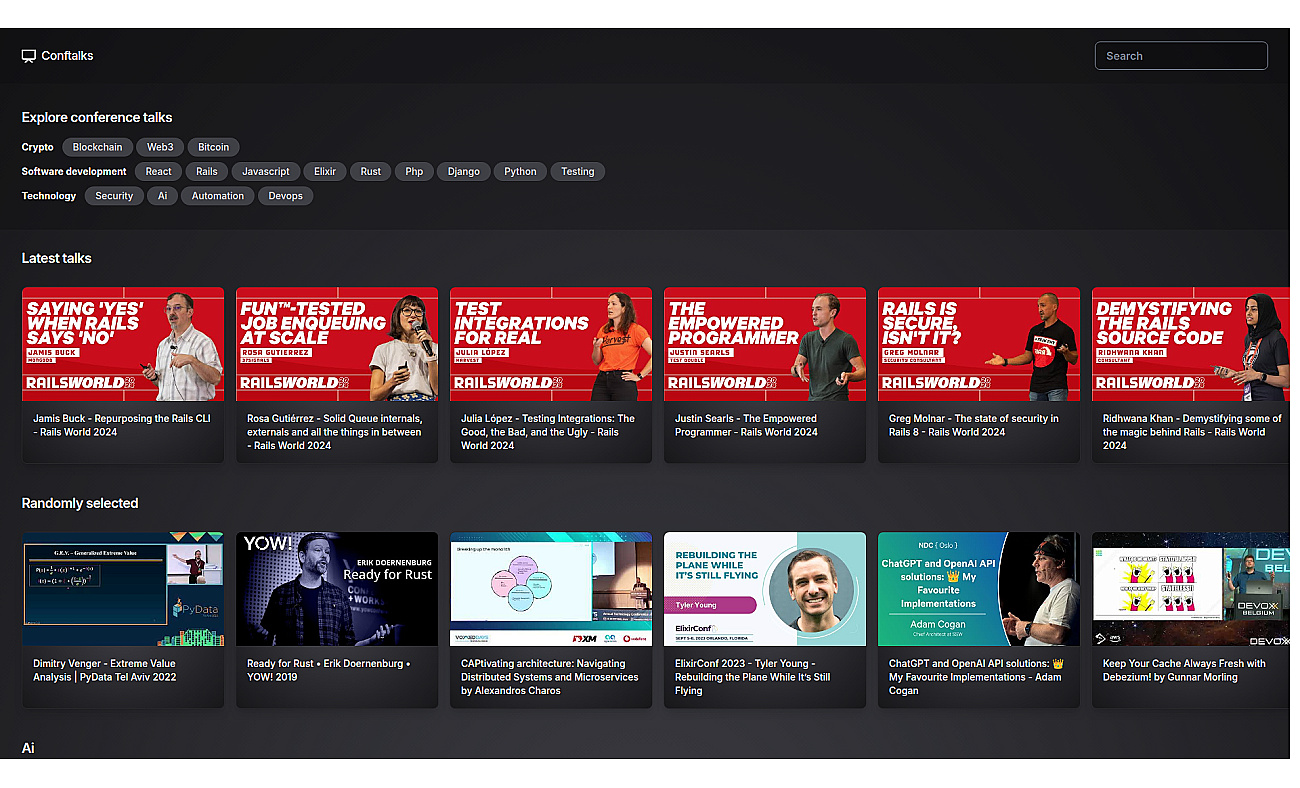 Conftalks screenshot