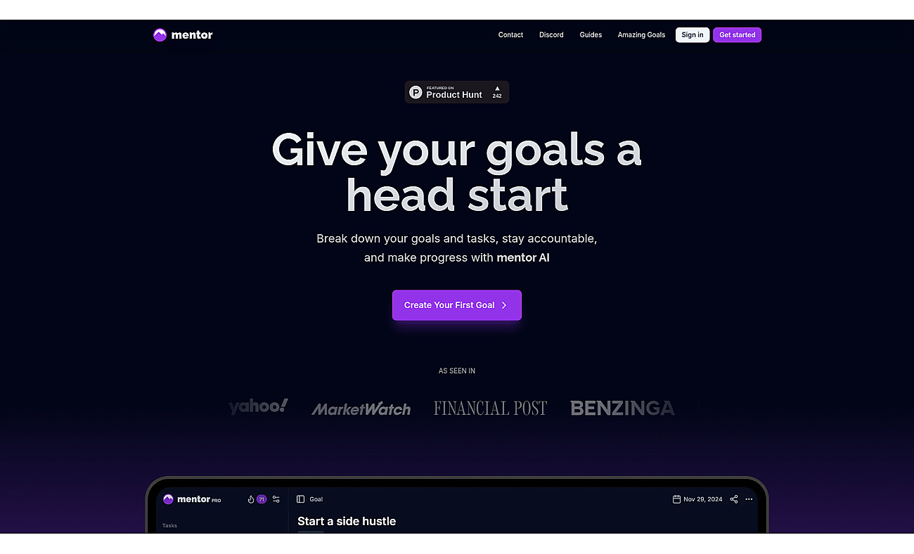 Mentor v1 screenshot