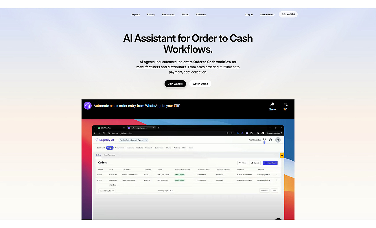 Logistify AI screenshot