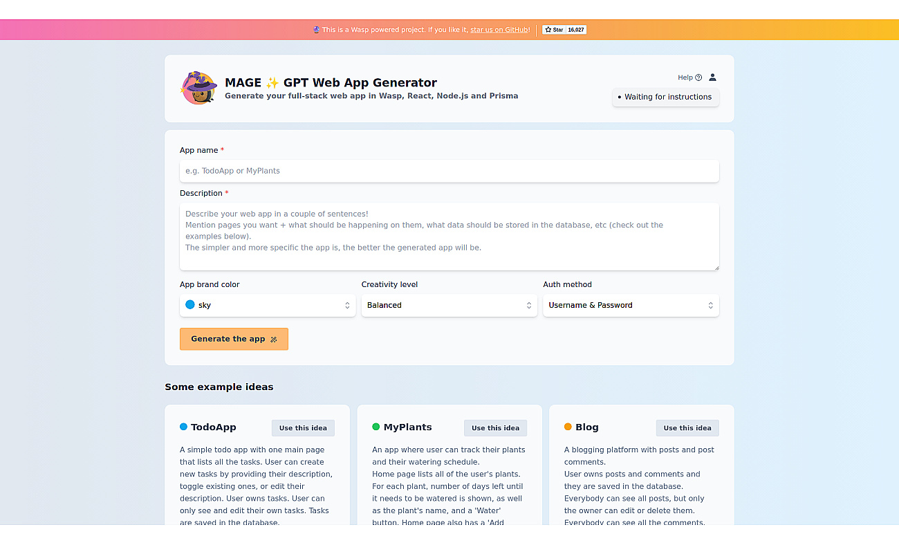 MageGPT screenshot