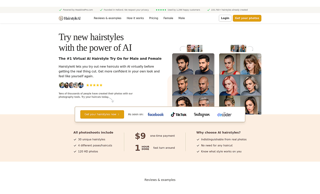 HairstyleAI screenshot