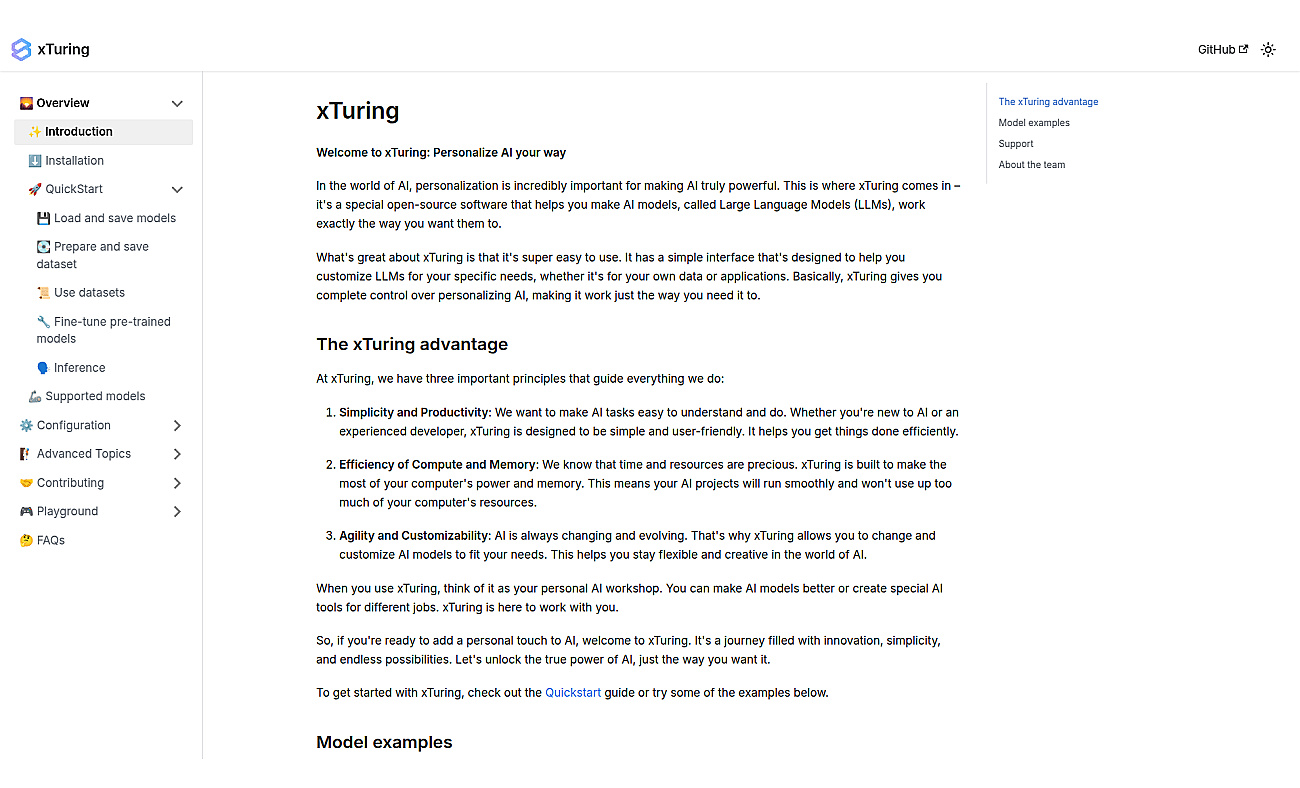 Xturing screenshot