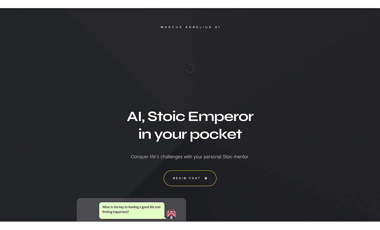 Marcus Aurelius AI screenshot