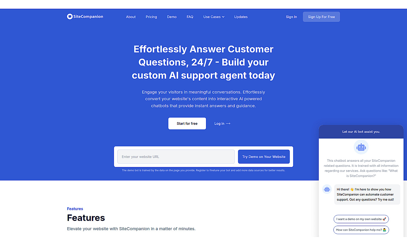 SiteCompanion screenshot