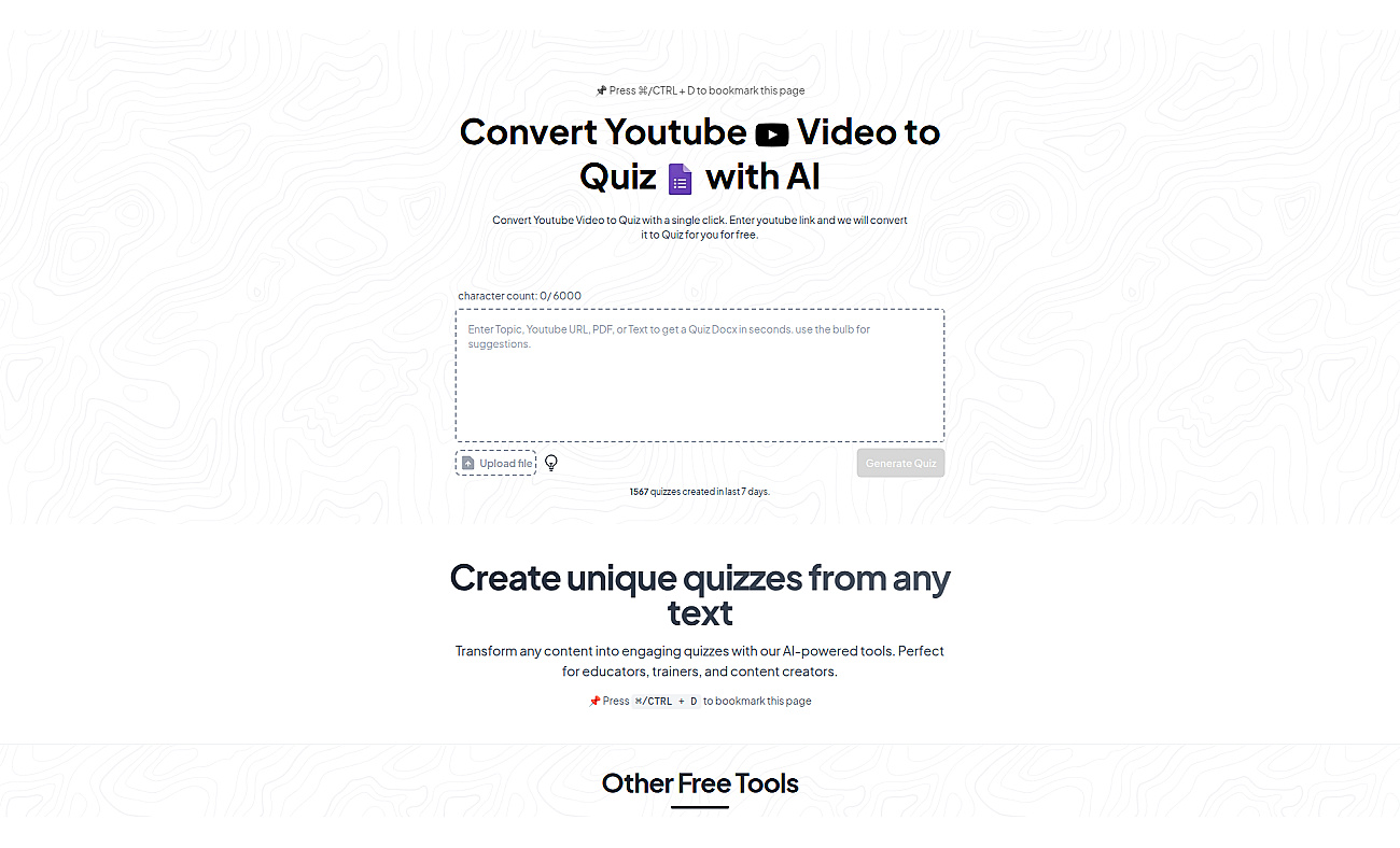 Youtube to Quiz screenshot