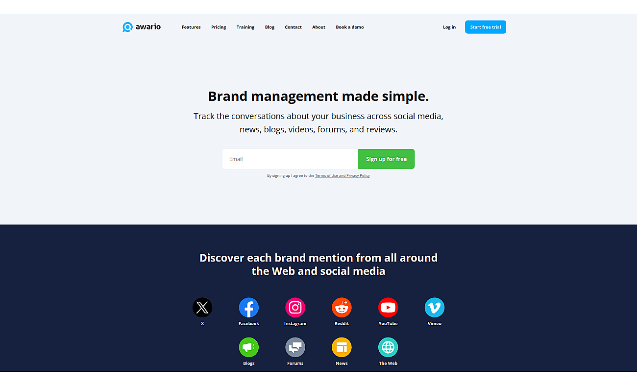 Awario screenshot