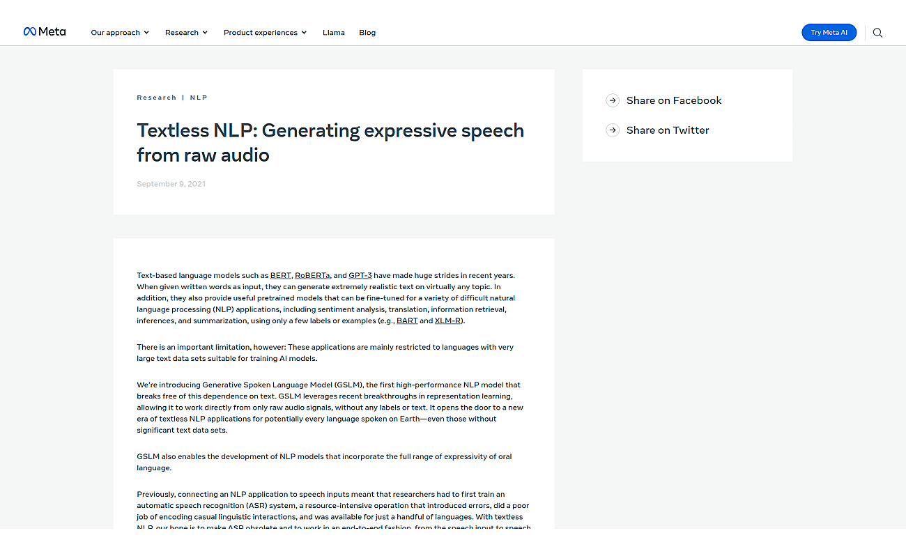 Textless NLP screenshot