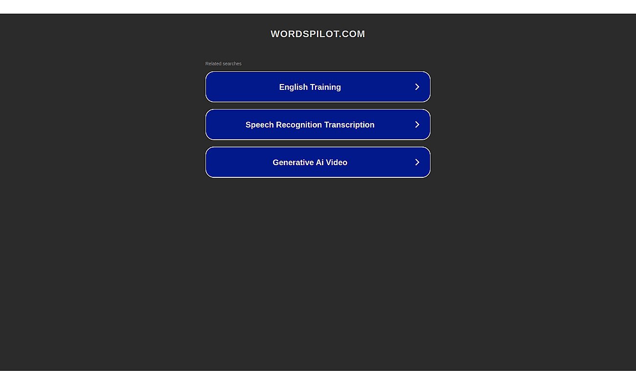 Wordspilot screenshot