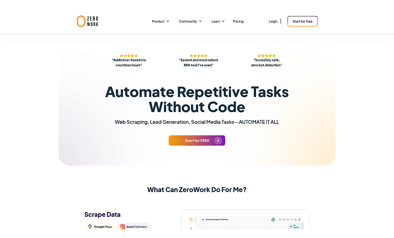 ZeroWork screenshot