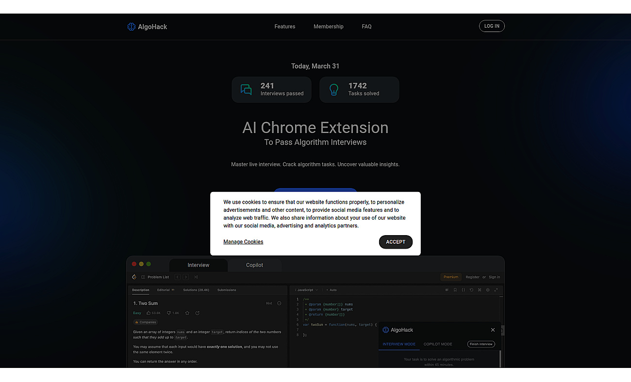 AlgoHack screenshot